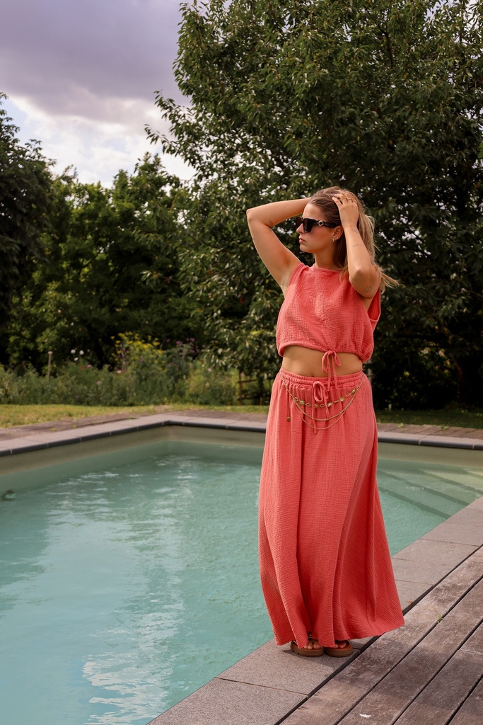 Ensemble gaze de coton Sandrine