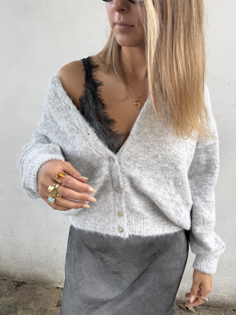 Cardigan Lala gris clair 