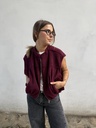 Veste bomber sans manche Amara (bordeaux)