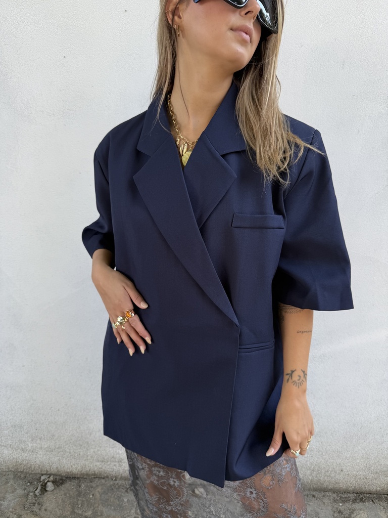 Blazer oversize Swan (marine) (M/L)