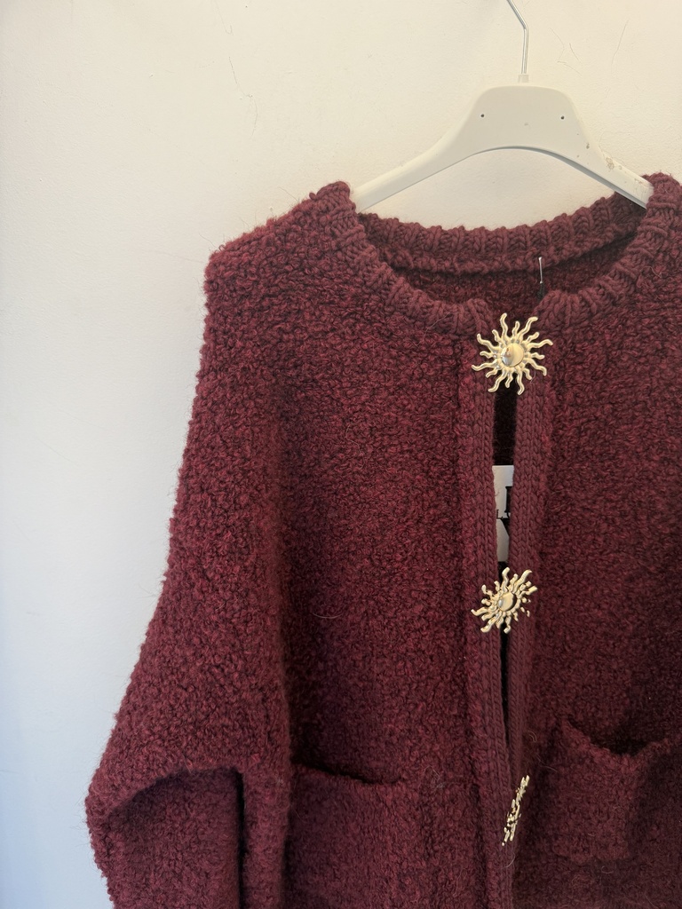 Cardigan Sun (bordeaux)