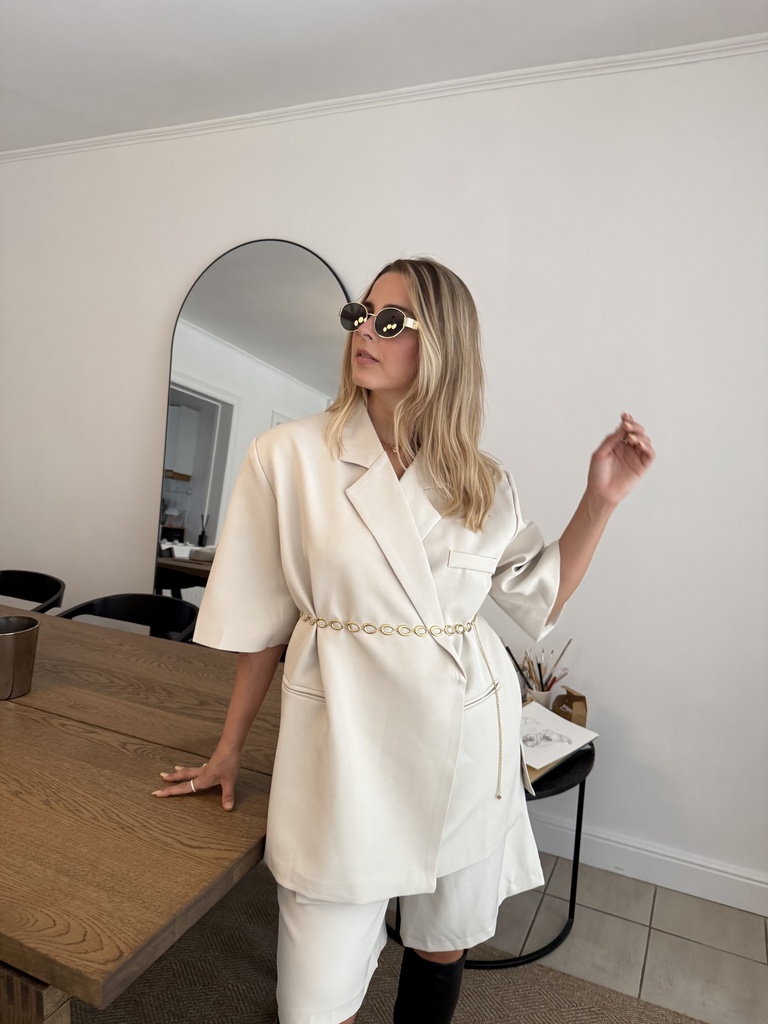 Blazer oversize Swan (crème)