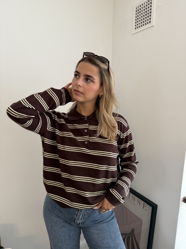 Polo Elisa (choco/jaune) 