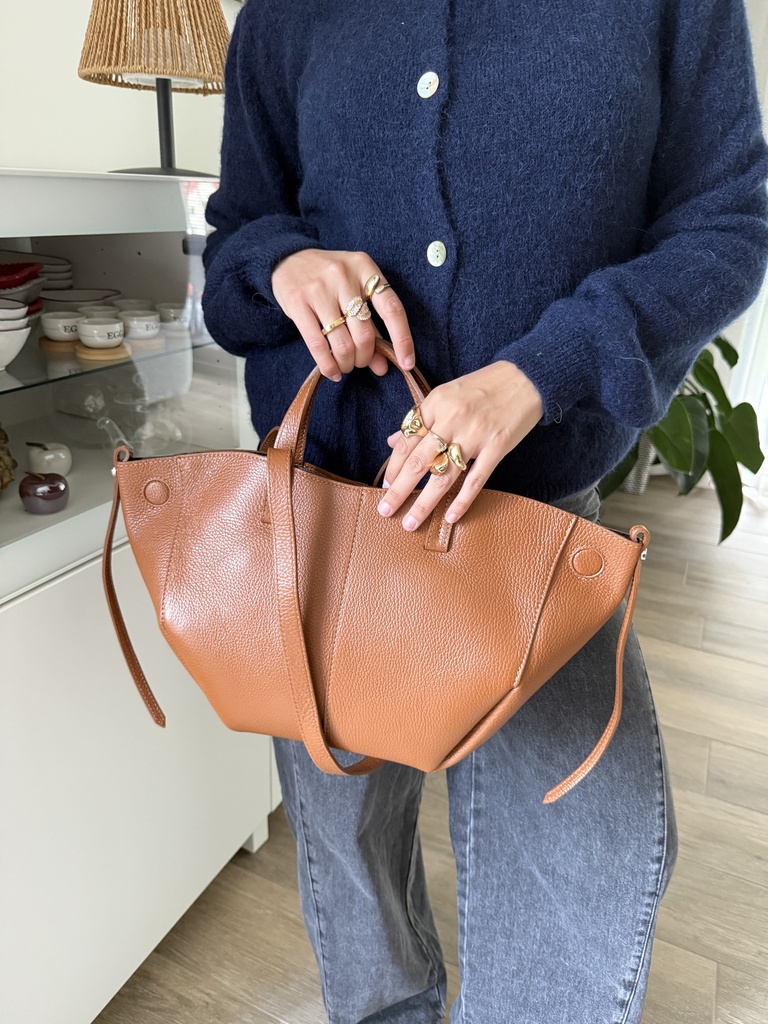 Sac Pol (cuir camel)
