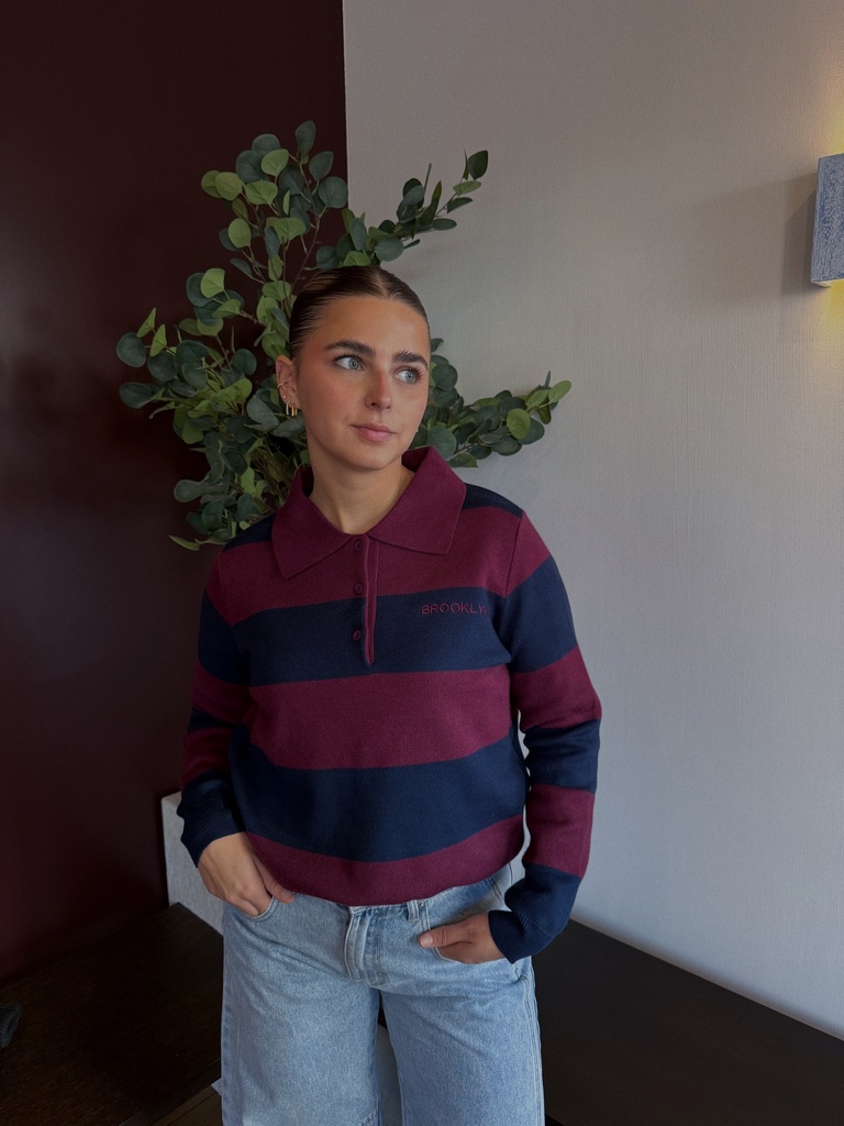 Polo Brooklyn (bleu/bordeaux)