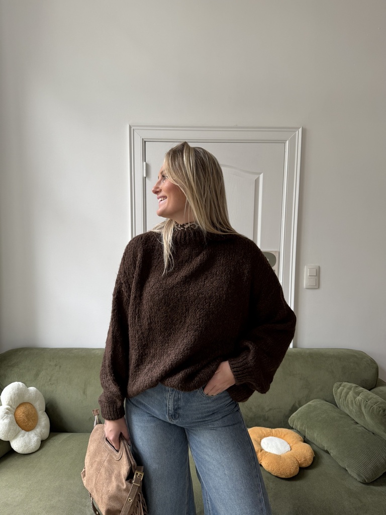 Pull oversize Carmen (choco)