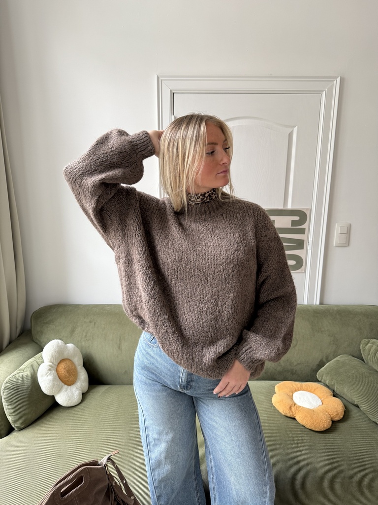 Pull oversize Carmen (noisette)