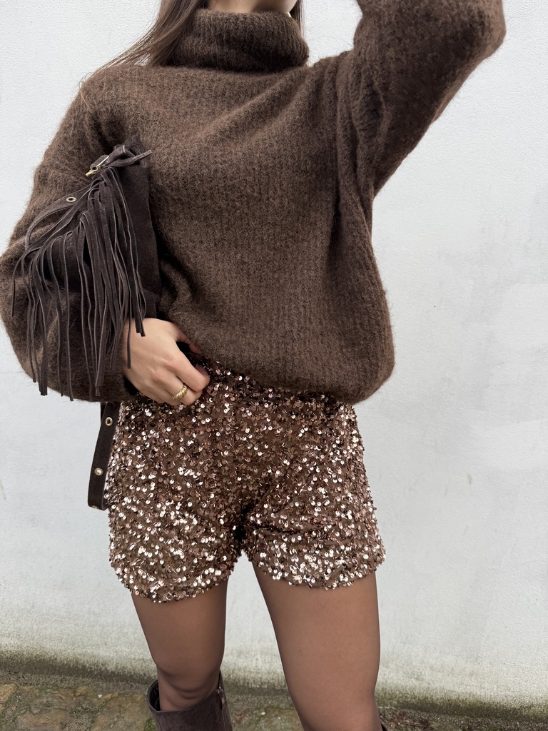 Short sequins Lily (choco)