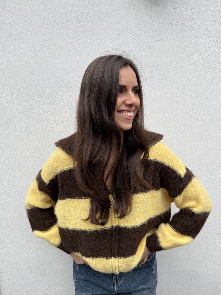 Pull tirette Melissa (choco/jaune)