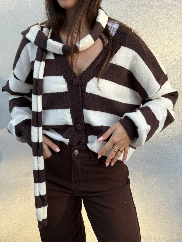 Cardigan + écharpe Carrie