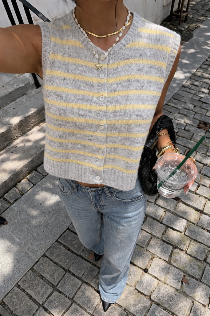 Débardeur Val (jaune/gris)