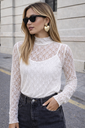 Sous pull dentelle Alia (blanc)