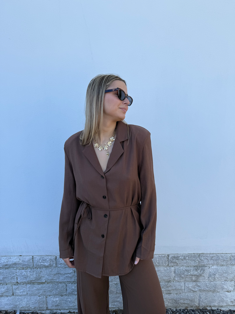 Chemise en lin Choco