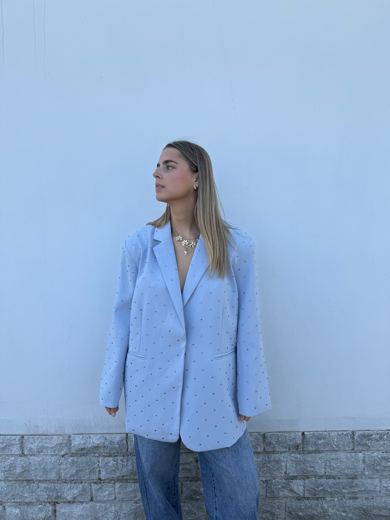 Blazer oversize Blue Strass