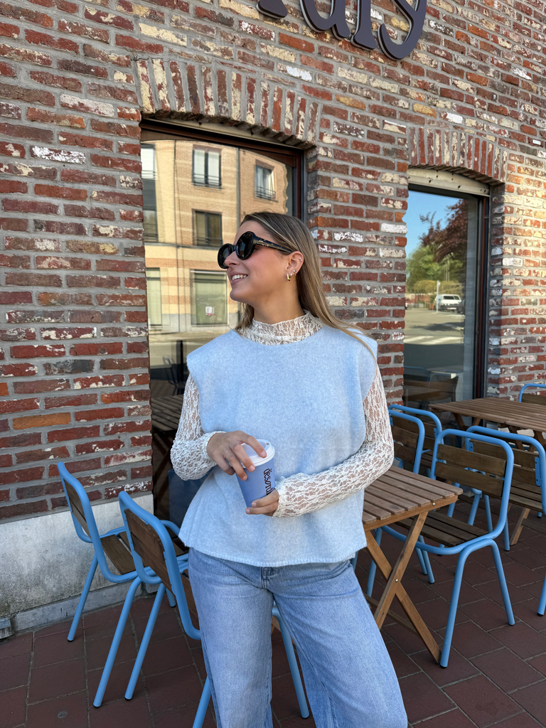 Débardeur recto/verso (bleu)