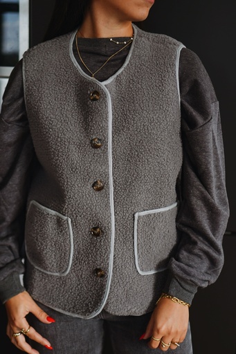 Veste sans manche Teddy Grey