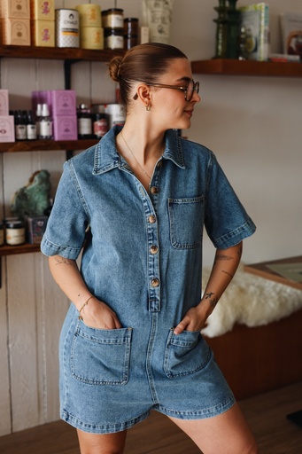 Combishort Nate (jeans bleu)