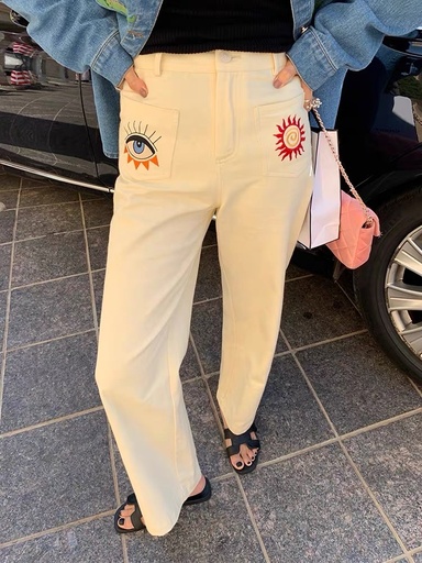 Jeans beige Sun 