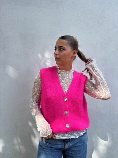 Débardeur Géraldine (rose fluo)