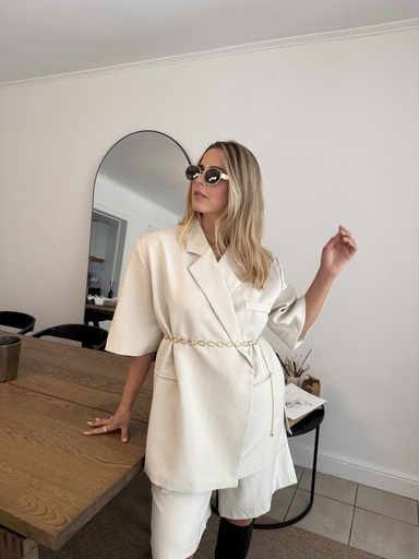 Blazer oversize Swan (crème)