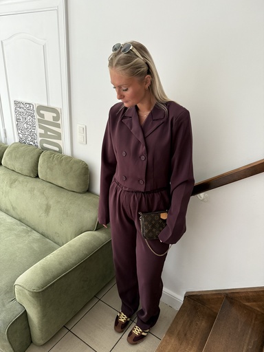 Blazer cropped Aubergine