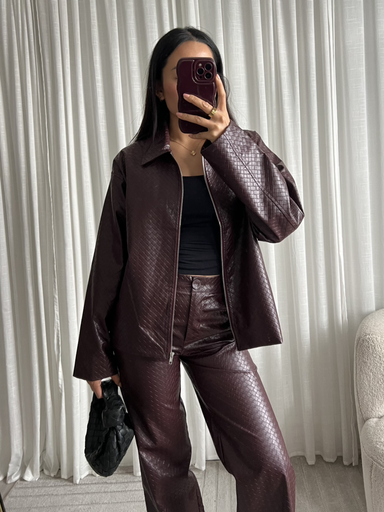 Veste tressée Tega (wine)