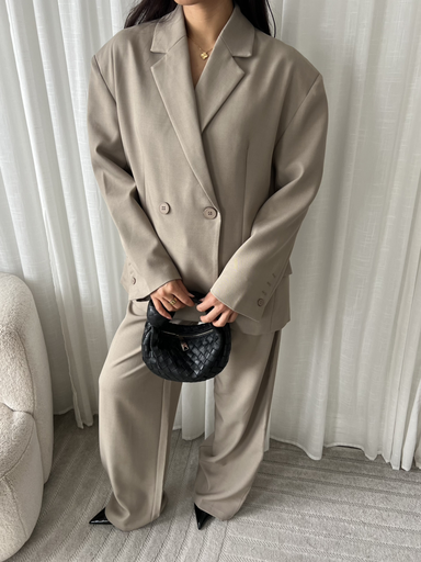 Blazer oversize Shannon (avoine)