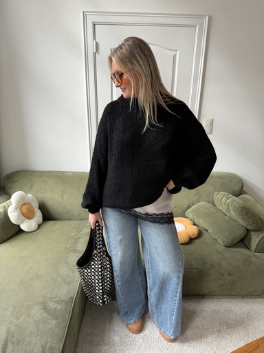 Pull oversize Carmen (noir)