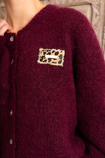 Cardigan Lala Léo (bordeaux)