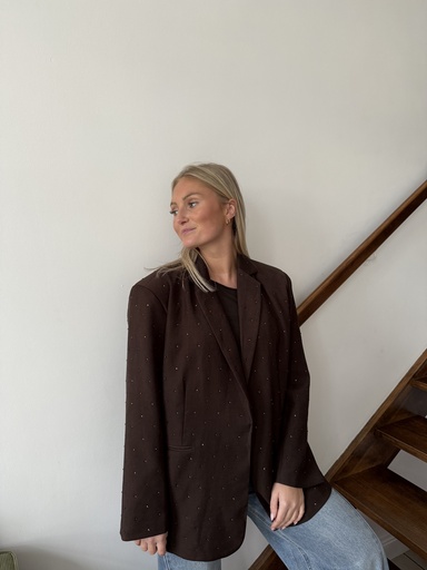 Blazer oversize Strass