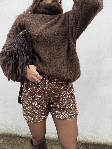 Short sequins Lily (choco)