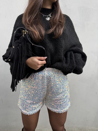 Short sequins Lily (blanc)